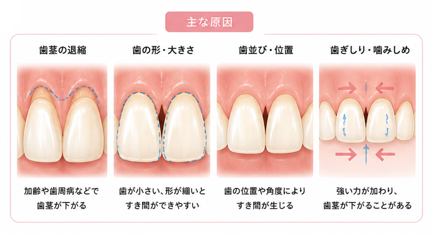 三鷹の歯医者、川島歯科医院で矯正治療でブラックトライアングルができるのはなぜ？原因や予防法を解説